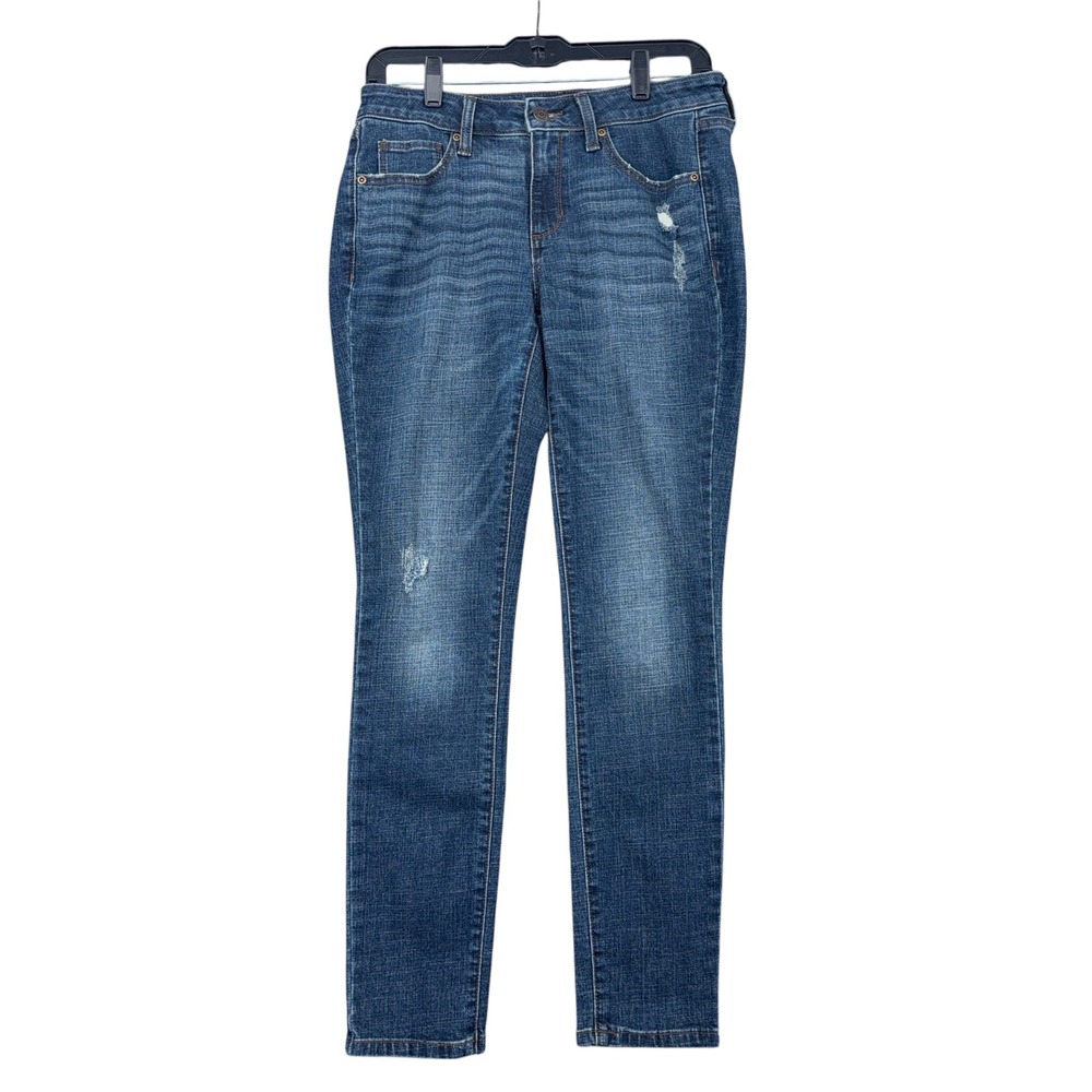 Sonoma Goods For Life‎ Womens Skinny Jeans Blue Distressed Medium Wash Size 6